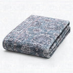 SERISSA Boho Area Rug 5x7 Blue Grey, Washable Large Rugs for Living Room, Ultra Soft Non-Slip Bedroom Rug Print Distressed Vintage Floral Carpet Rug for Dining Room Dorm Office Home Decor