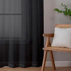 Aiyufeng Black Sheer Curtains 63 Inches Long Light Weight Soft Semi Voile Drapes, Window Curtain Sheers Elegant Rod Pocket Top for Bedroom Living Room, Each is 40W x 63L