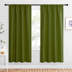 NICETOWN Blackout Curtains for Living Curtains, Olive, 2 Panels, 42 by 72, Room Darkening Window Curtain Panels, Easy-Care Solid Thermal Insulated Draperies/Drapes for Daughter Room