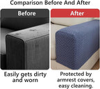Soothing Home Sofa Covers, Sofa Hero Covers, Wear-Resistant Universal Couch Covers Washable Stretch Sectional Couch Cushion Covers (Metal Grey,Arm Rest Covers 2pcs)