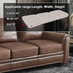 Leather Look Couch Cushion Covers Sofa Seat Slipcovers Sets Couches Furniture Protector for Sectional Armchair Loveseat Pets Kids Stretch Spandex Fabric (3 Cushion XL Sofa, Brown)
