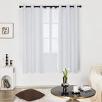Deconovo Living Room Curtains 63 Inches Long, Blackout Curtains for Bedroom