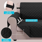 U-NICE HOME Reversible Oversized 28''Chair Covers, Black