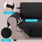 U-NICE HOME Reversible 23''Recliner Small Chair Cover, Black