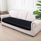 Leather Look Couch Cushion Covers Sofa Seat Slipcovers Sets Couches Furniture Protector for Sectional Armchair Loveseat Pets Kids Stretch Spandex Fabric (1 Cushion XL Sofa, Navy)