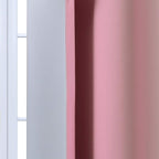 Yakamok Room Darkening Gradient Color Ombre Curtains 84 Inch Length, Thermal Insulated Grommet Window Drapes for Living Room/Bedroom (Pink and Greyish White, 2 Panels, 52x84 Inch)