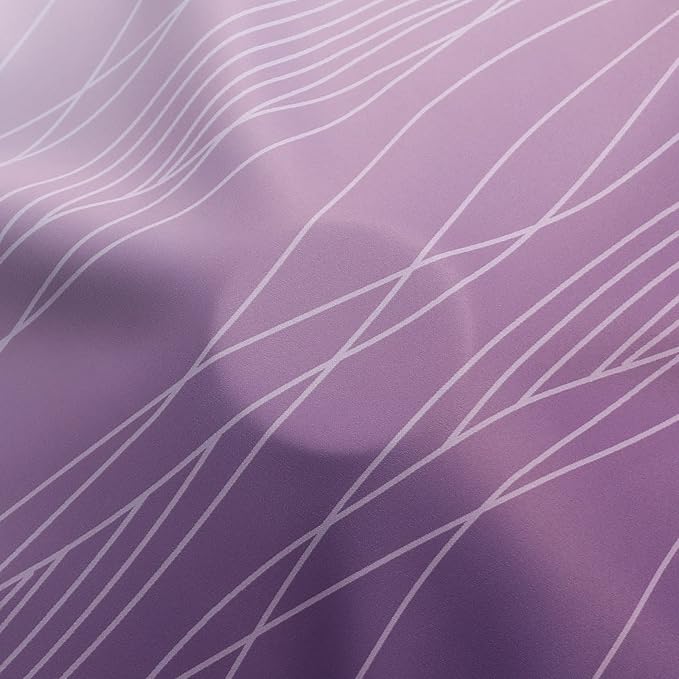 Estelar Textiler Purple and Greyish White Blackout Curtains & Drapes for Bedroom, Thermal Insulated Ombre Blackout Drapes, Room Darkening Energy Saving Curtains for Living Room, 42Wx63L, 2 Panels