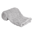Yurhap Fleece Baby Blanket Heart Checkered, Ultra Soft Cozy Baby Blankets for Boys Girls, Fluffy Infant Toddler Newborn Receiving Gifts for Crib Stroller 30"x40" (Silver Grey)