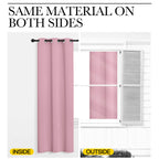 NICETOWN Crystal Pink Blackout Curtains Grommet - Home Decorations Thermal Insulated Solid Grommet Top Blackout Living Room Panels/Drapes for Gift (1 Pair, 55 x 86 inches)