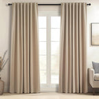 Topfinel 105 Inch Long Curtains for Living Room Custom,Sun Blocking Elegant Internet Farmhouse Curtains Burg for Bedroom Aesthetic Thermal Blackout Drapes Fabric Thick 2panels Back Tab Hooks Pleated