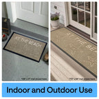 GORILLA GRIP 100% Waterproof All-Season WeatherMAX Doormat, 47x35, US Designed Natural Rubber, Stain and Fade Resistant, Low Profile Indoor Outdoor Door Mats, Easy Clean Patio Mat, Sand Beach