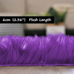 Goolela Purple Area Rug 8x10 Fluffy Fuzzy Furry Carpet for Bedroom Living Room Faux Sheepskin Fur Shaggy Rectangle