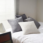 Topfinel Neutral Grey Decorative Throw Pillow Covers 18x18 Inch Set of 4,Modern Farmhouse Striped Corduroy Cushion Cases,Square Euro Shams for Sofa,Bedroom,Floor,Car(45cm Dark Gray)