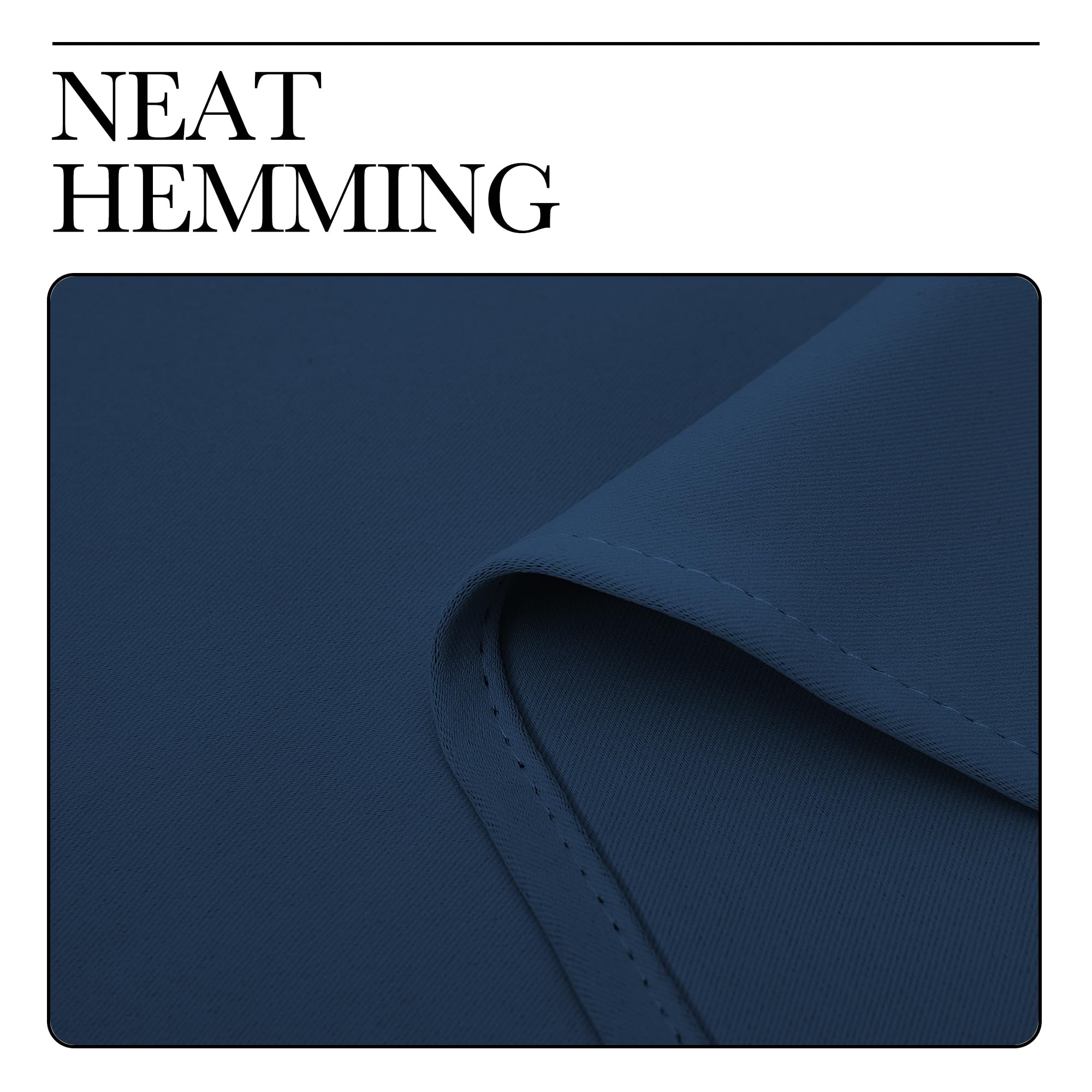 NICETOWN Blackout Curtains for Living Curtains, Moroccan Blue, Set of 2, 52 by 63 Inch, Window Treatment Blackout Curtain Panels, Home Decor Thermal Insulated Solid Drapes for Bedroom