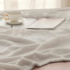 Bedsure Fleece Blanket Queen Blanket Linen - 280GSM Soft Lightweight Plush Cozy Blankets for Bed, Sofa, Couch, Travel, Camping
