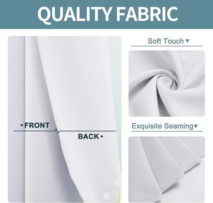 ChrisDowa Room Darkening Curtains for Bedroom and Living Room 84 Inch Long