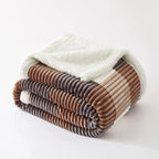 PU MEI Sherpa Blanket Full/Queen Plaid Thick Bed Blanket, 90”*80” Super Soft Flannel Fuzzy Fleece Reversible Velvet Plush Warm Blanket for Couch(Beige Check, 80"*90")