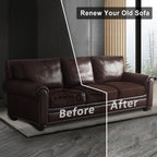 ANARACHON Leather Look Couch Cushion Covers Sofa Seat Slipcovers Sets Couches Furniture Protector for Sectional Armchair Loveseat Pets Kids Stretch Spandex Fabric (3 Cushion Sofa, Chocolate)