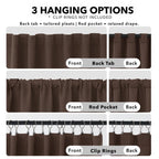 Deconovo Blackout Curtains for Bedroom, Living Room Curtains 63 Inches Long