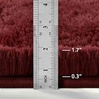 Deerhoo Large Shag Area Rugs 9 x 12, Plush Fuzzy Rugs for Living Room, Ultra Soft Fluffy Furry Rug for Bedroom, Indoor Carpet Nursery Rugs for Kids Room Home Decor, Burgundy
