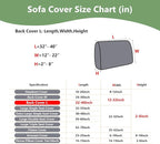 Yoovat Couch Cushion Covers for Sofa Couch Covers Wear-Resistant Universal Sofa Cover Washable Stretch for Sectional Slipcovers (Texture-Green,Back Cover L)