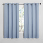 NICETOWN Vintage Blue Blackout Curtains 68 inches Length for Living Room, 2 Panels, 55" Wide, Thermal Insulated Decoration Drapes for Bedroom Window