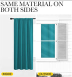 NICETOWN Peacock Blue Blackout Curtains Panels for Window, Thermal Insulated Rod Pocket Blackout Drapes/Draperies for Living Room (2 Panels, W42 x L54 inches)