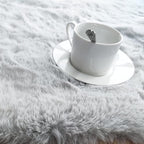 Ghouse Soft Faux Sheepskin Fur Rug Runner Rug 2x6 Grey Fluffy Bedside Plush Shag Nursery Carpet Area Rugs for Living Room Bedroom Playing Room Decor