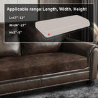 ANARACHON Leather Look Couch Cushion Covers Sofa Seat Slipcovers Sets Couches Furniture Protector for Sectional Armchair Loveseat Pets Kids Stretch Spandex Fabric (1 Cushion Loveseat, Brown)