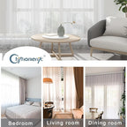 Chyhomenyc White Sheer Curtains 30 inch Length 2 Panels, Light Filtering Voile Rod Pocket Short Window Curtians for Bathroom Living Room Farmhouse Small Windows, 42Wx30L inches