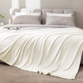 BEDELITE Fleece Blanket King Size Blankets for Bed, Luxury Plush Cozy Fuzzy Blanket 108x90 inches, Super Soft Warm Lightweight Throw Blanket All Seasons Suitable, Cream
