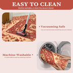 SERISSA 2x3 Washable Non Slip Boho Small Area Rug for Entryway，Red