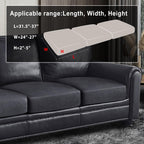 ANARACHON Leather Look Couch Cushion Covers Sofa Seat Slipcovers Sets Couches Furniture Protector for Sectional Armchair Loveseat Pets Kids Stretch Spandex Fabric (3 Cushion XL Sofa, Dark Grey)