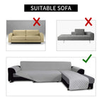 Easy-Going L Shape Sofa Slipcover - Reversible Couch Cover - Furniture Protector for Pets - Small, Light Gray