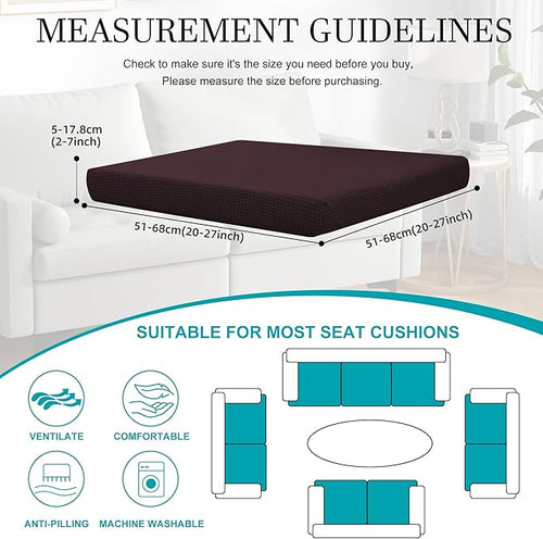 12 Piece Outdoor Cushion Covers, Patio Sofa Cushion Covers, Stretch Fit