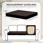 8Pcs Stretch Velvet Patio Cushion Cover,Fluffy,for Fall Outdoor Couch Cushion Cover Replacement,Washable Indoor Outdoor Cushion Slipcovers(Coffee,Cover Only)