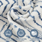 Nakagishi Boho 5x7 Area Rug Living Room Rugs Machine Washable Navy Blue