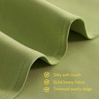NICETOWN Blackout Curtains for Bedroom, Fresh Green, 42 W by 80 L, Set of 2, Thermal Insulated Curtains & Drapes with Grommet Top for Living Room, Privacy Window Treatment Draperies