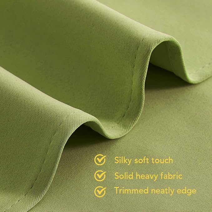NICETOWN Blackout Curtain Panels for Bedroom, 2 Panels, Fresh Green, W42 x L40-inch, Thermal Insulated Grommet Top Blackout Draperies and Drapes for Basement