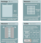 BGment Short Curtains for Small Window 54 Inch Long - Champagne 2 Panels