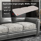 Leather Look Couch Cushion Covers Sofa Seat Slipcovers Sets Couches Furniture Protector for Sectional Armchair Loveseat Pets Kids Stretch Spandex Fabric (3 Cushion Sofa, Griege)
