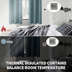 BGment Stone Blue Blackout Curtains for Bedroom 63 Inch Long - 2 Panels
