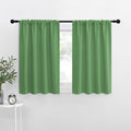 NICETOWN RV Blackout Curtains for Camper Windows, Froest Green, 34" x 30", Set of 2, Kitchen Curtains, Short Blackout Drapes, Thermal Insulated Rod Pocket Window Treatment Draperies for Nursery