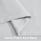 Yakamok Blackout Curtains 38x84 inch Greyish White Thermal Drapes-Bedroom