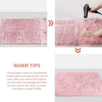 Ciicool Faux Sheepskin Rug Soft Faux Fur Rugs Pink Fluffy Rugs Chair Couch Cover Cute Fuzzy Rug for Girls Bedroom Floor Sofa Living Rroom 2x3 Feet