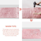 Ciicool Faux Sheepskin Rug Soft Faux Fur Rugs Pink Fluffy Rugs 2x3 Feet