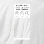 Bedsure GentleSoft Fluffy White Blankets Queen Size for Bed, Thick Sherpa Faux Fur Fleece Fuzzy Plush Winter Warm Heavy Soft Queen Blankets, Bedroom Decor White Gifts Cozy Gifts for Women Men, 90x90