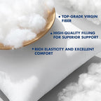 MIULEE 16x16 Pillow Inserts with Cotton Cover,Set of 4 100% Virgin Microfiber Throw Pillows for Couch Sofa and Bed