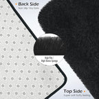 Amearea Premium Soft Fluffy Rug Modern Shag Carpet, 5.3x7.5 Feet, Fuzzy Plush Rugs for Living Room Bedroom Kids Room Home Decor, Nursery Non Slip Indoor Shaggy Carpets, Black