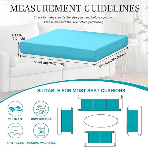12 Piece Outdoor Cushion Covers, Patio Sofa Cushion Covers, Stretch Fit